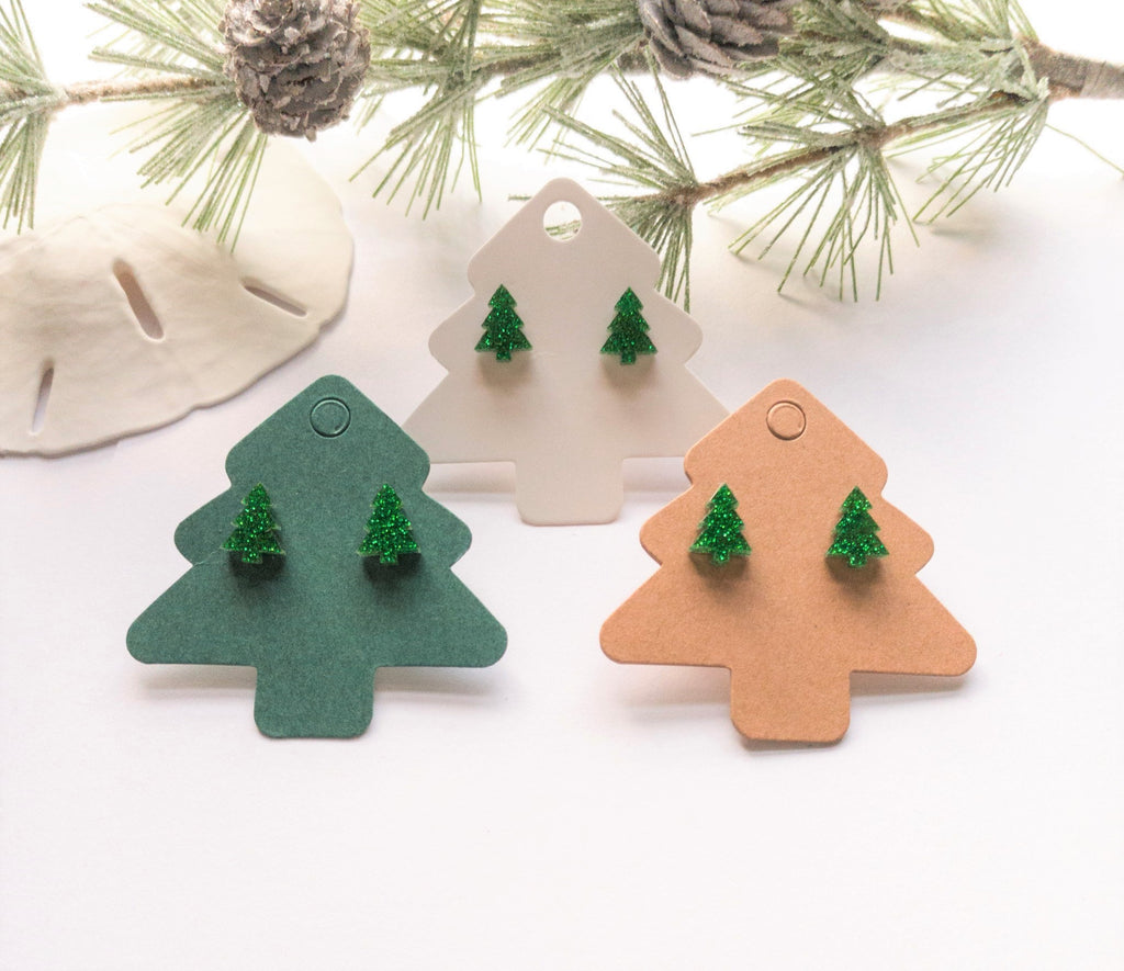 Glitter Tree Stud Earrings - Soul Happy