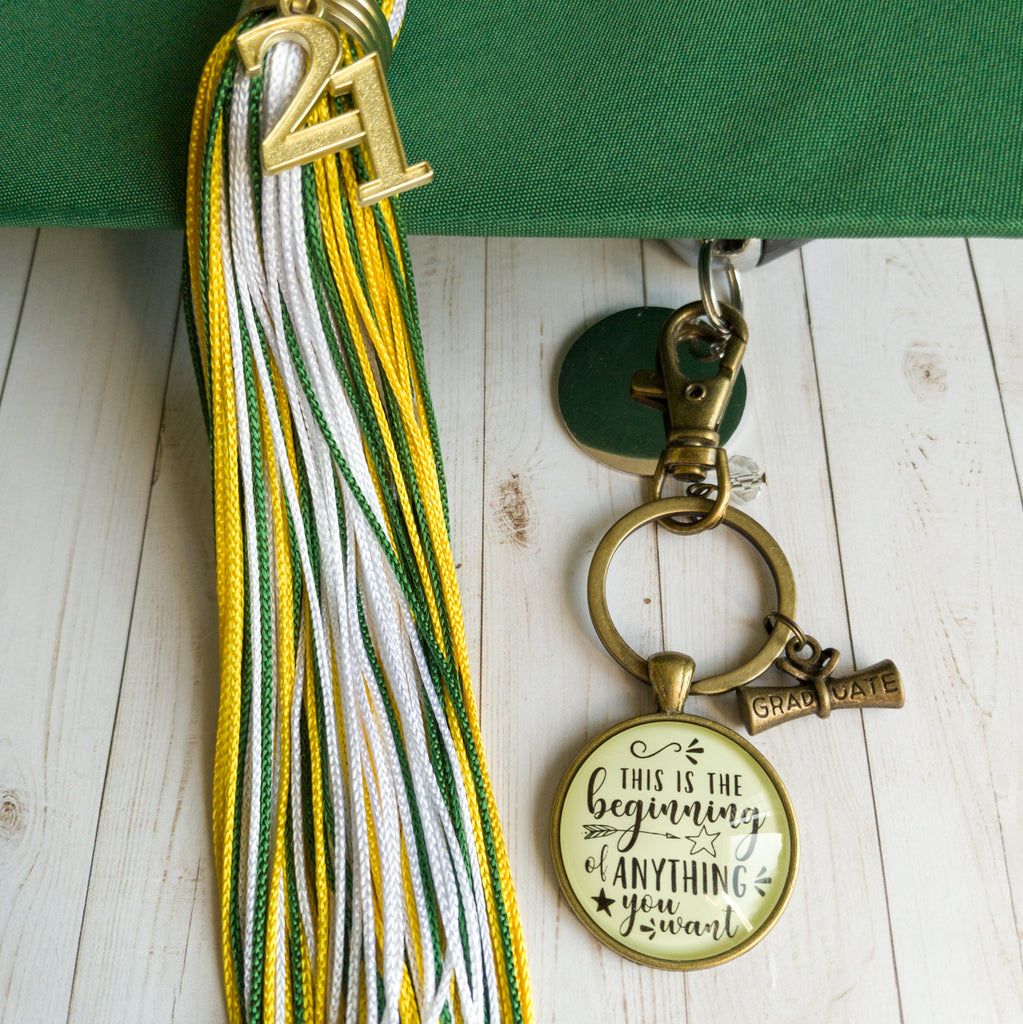 The Beginning Grad Keychain