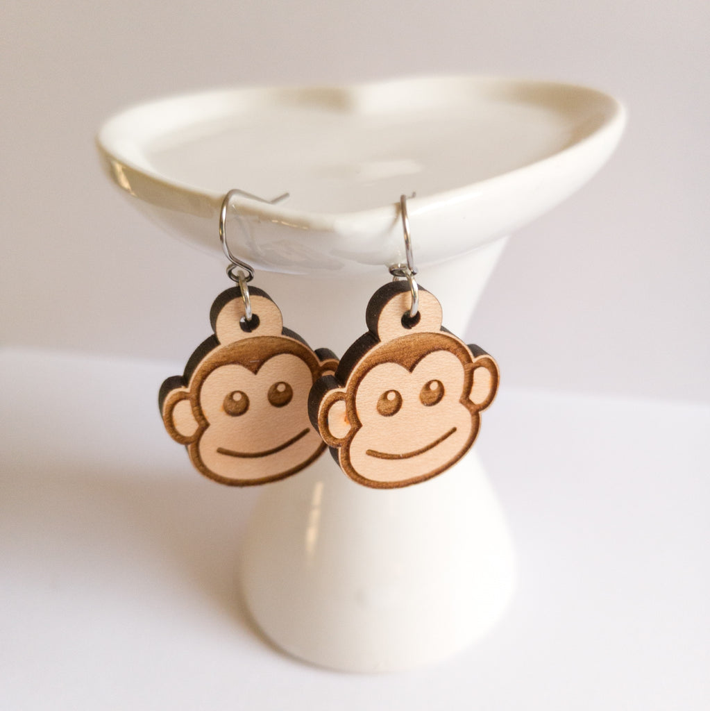 Just for Kids~Monkey Mini Drop Earrings - Soul Happy