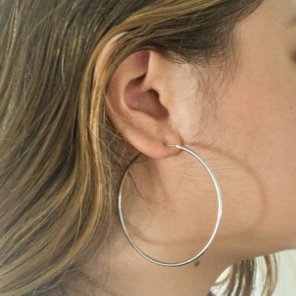 Sterling Silver Endless Hoop Earrings - Soul Happy