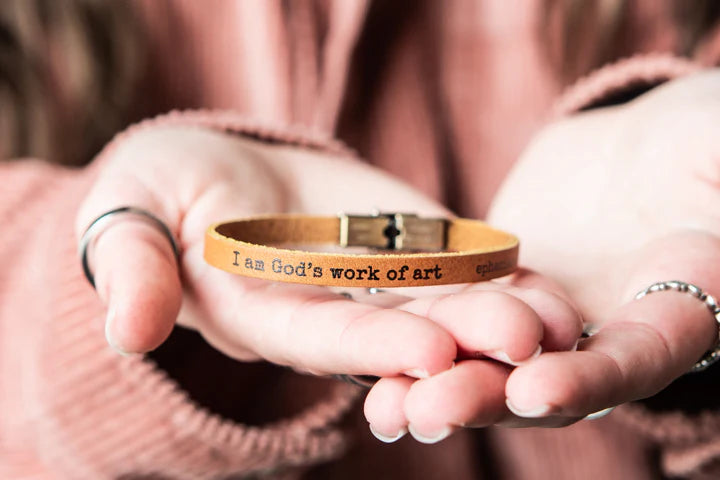 Leather Christian Bracelet Soul Happy